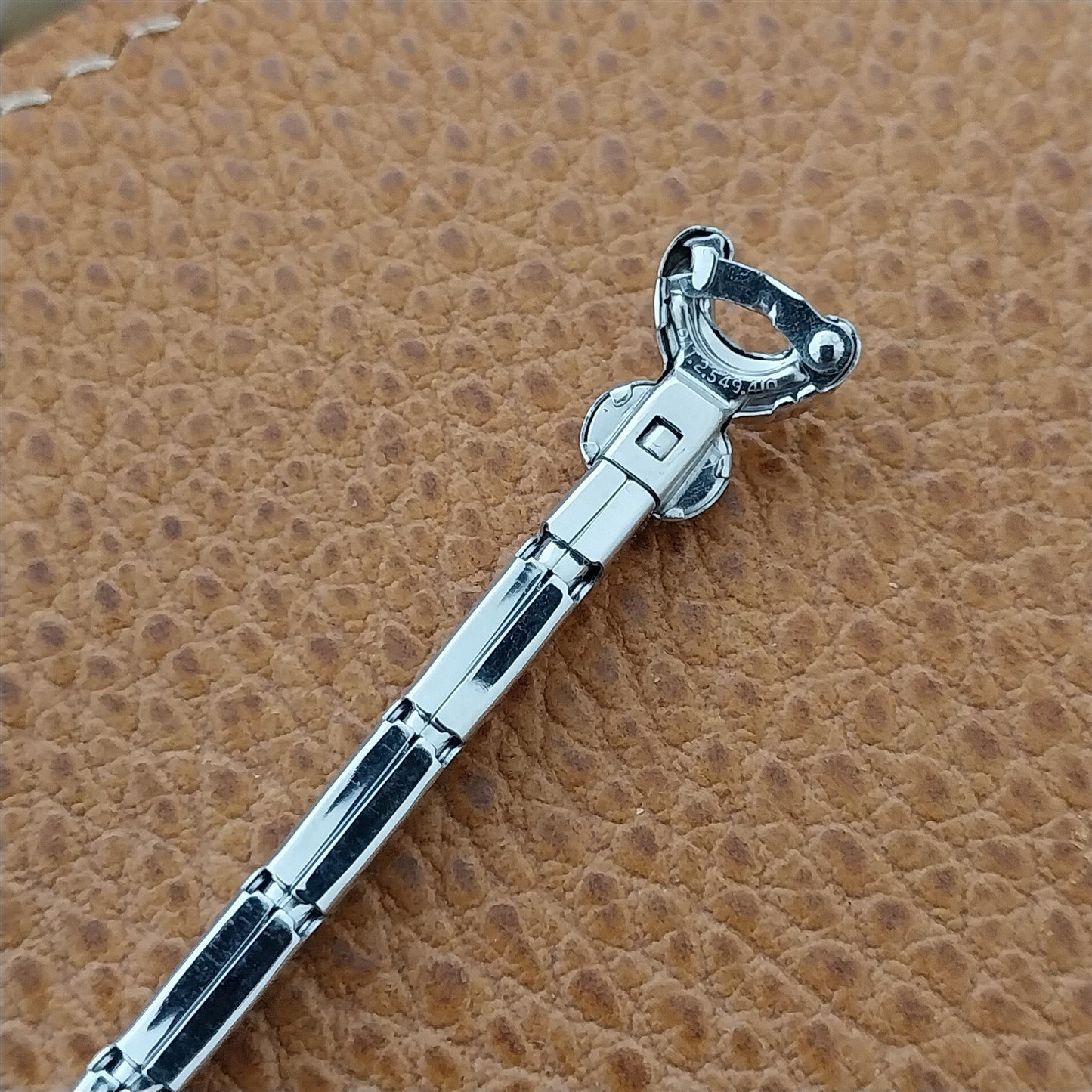 White Gold-Filled Speidel Criss-Cross 1950s Ladies Unused Vintage Watch Band