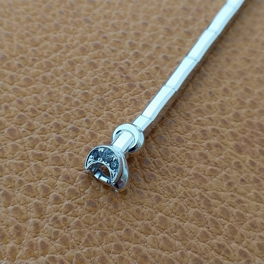 10k Gold-Filled & Rhinestone Ladies Single-Lug Speidel Unused Vintage Watch Band