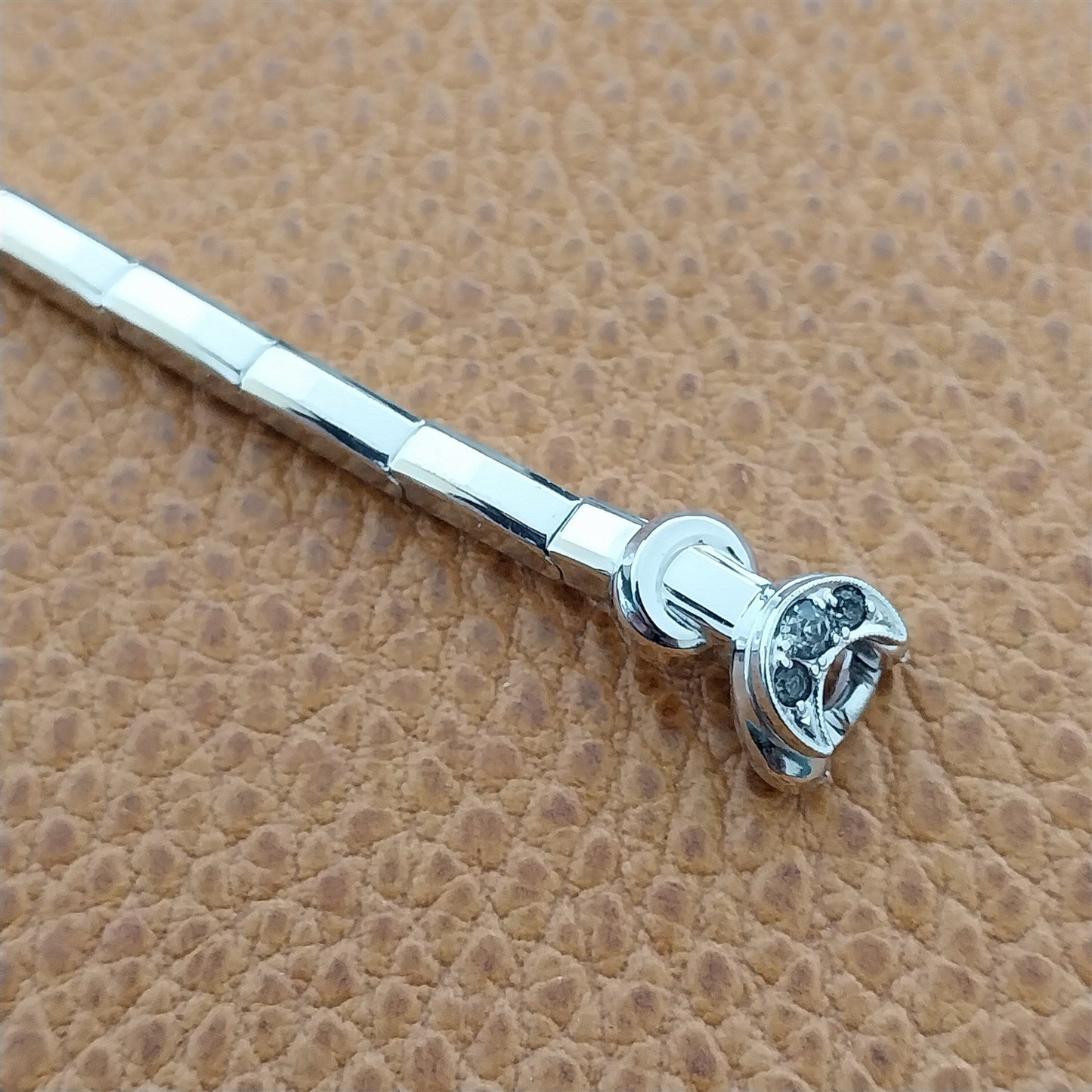 10k Gold-Filled & Rhinestone Ladies Single-Lug Speidel Unused Vintage Watch Band