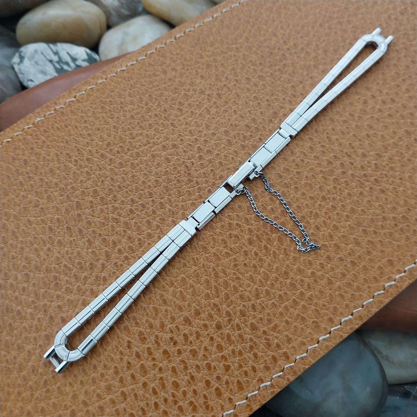 Ladies 10k White Gold-Filled Eton Mona Lisa 1950s Unused Vintage Watch Band