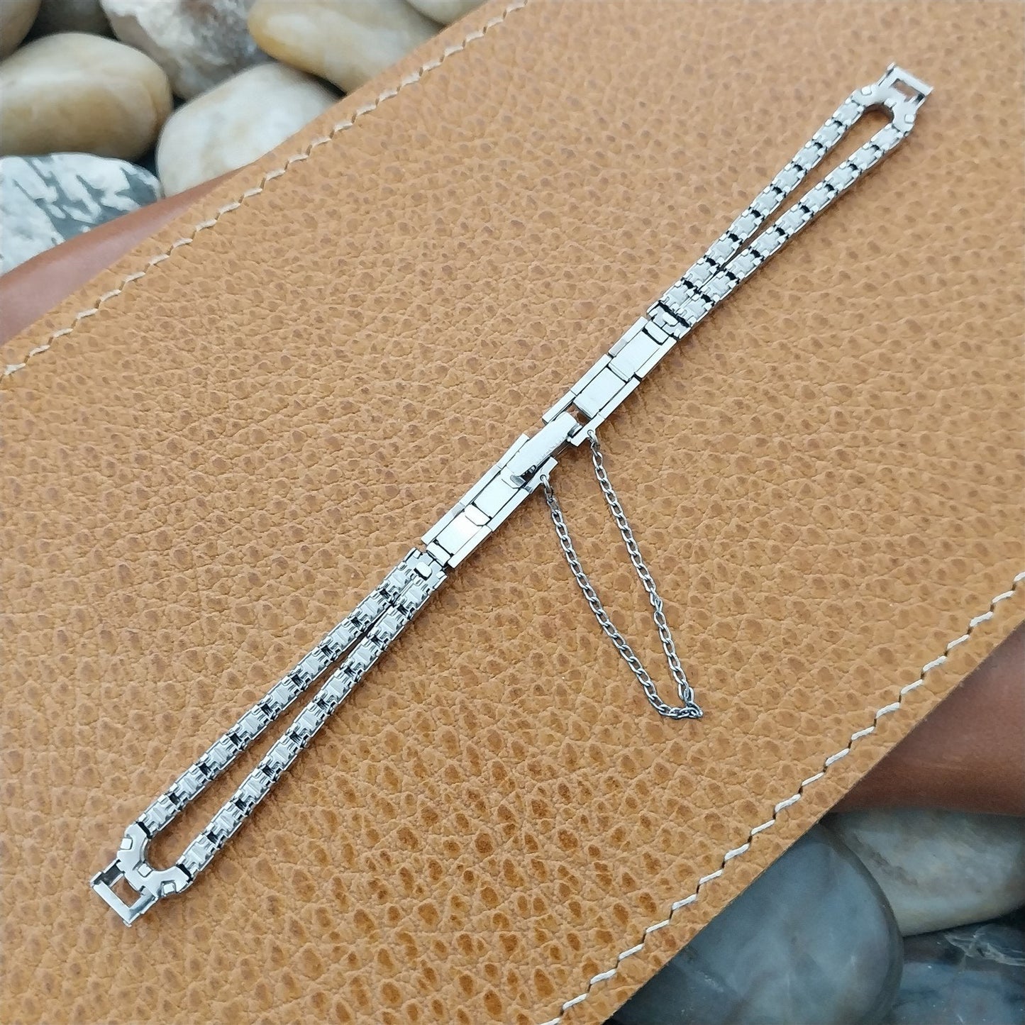 Ladies 10k White Gold-Filled Eton Mona Lisa 1950s Unused Vintage Watch Band