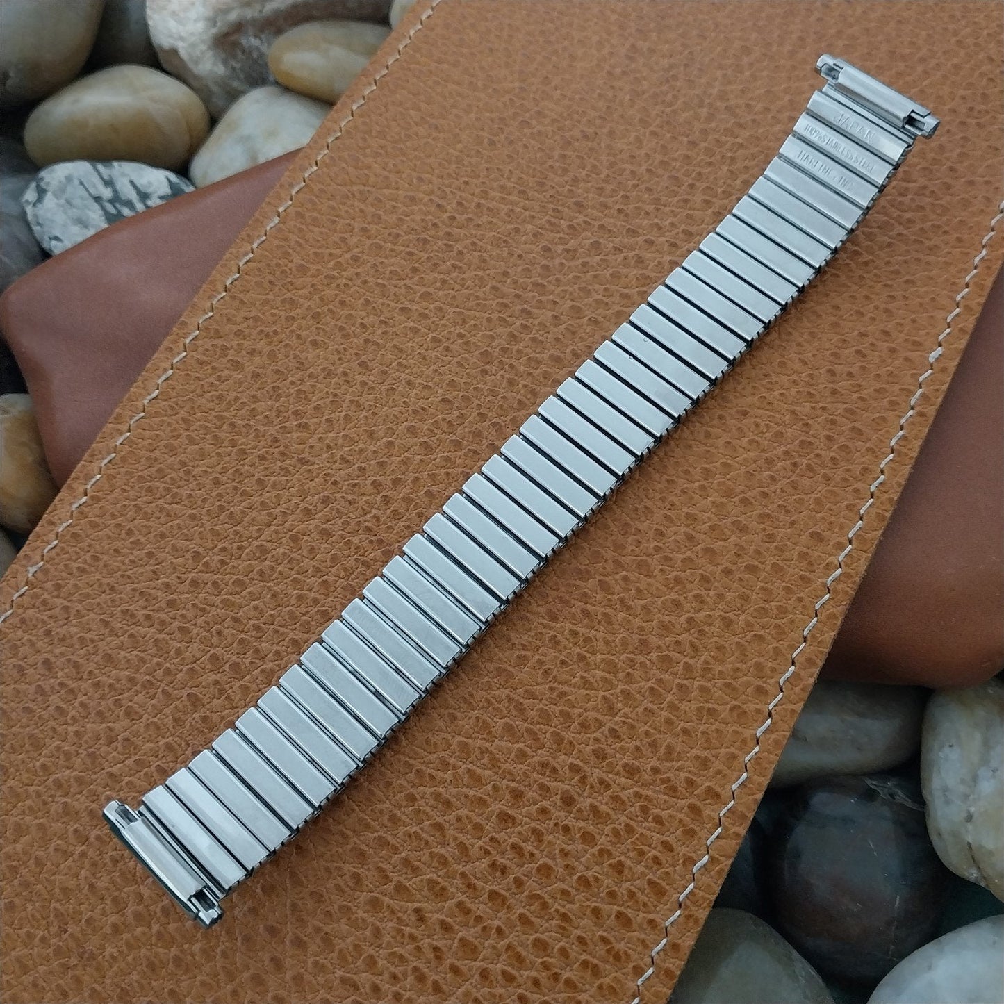 Timex Stainless Steel Classic Stretch nos Unused 1970s Vintage Watch Band