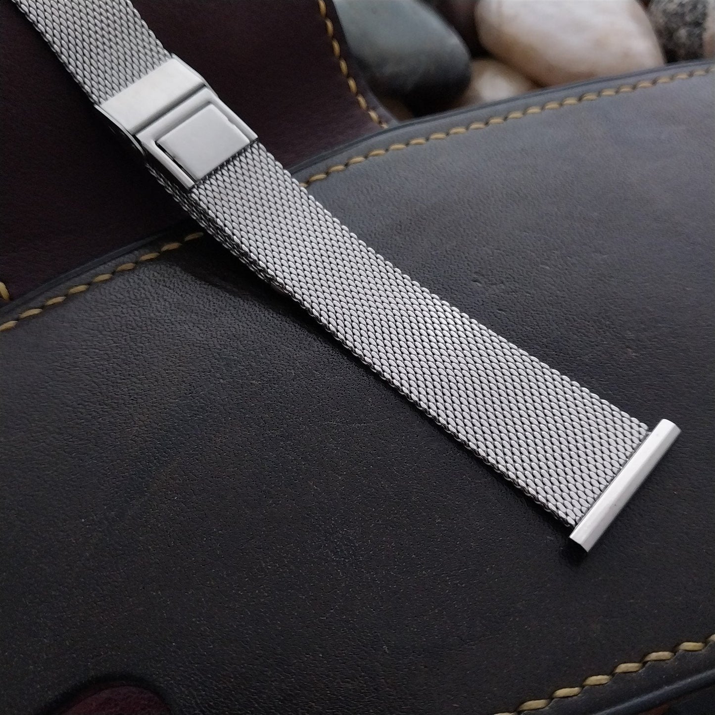 22mm Stainless Mesh Classic Unused 1960s-1970s JB Champion Vintage Watch Band