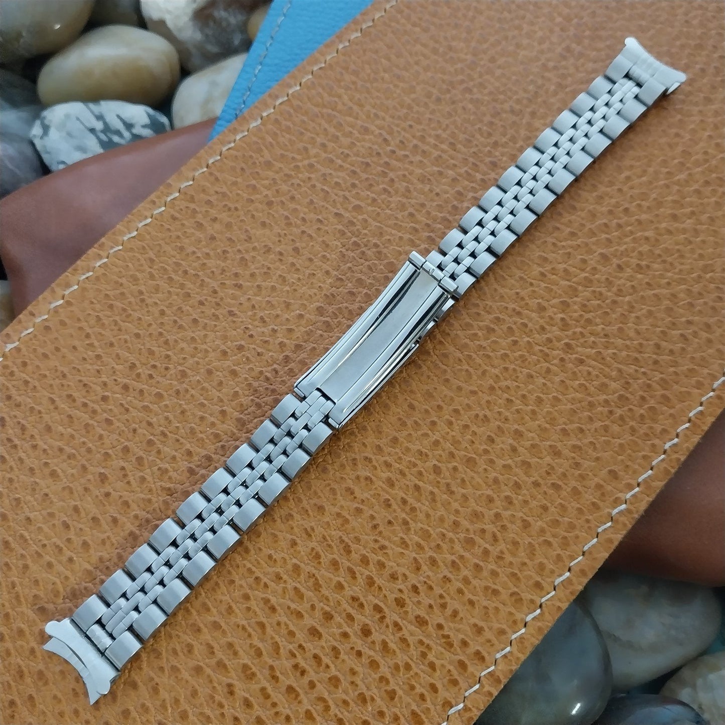 13mm Stainless Steel Beads of Rice Champion Ladies Unused nos Vintage Watch Band