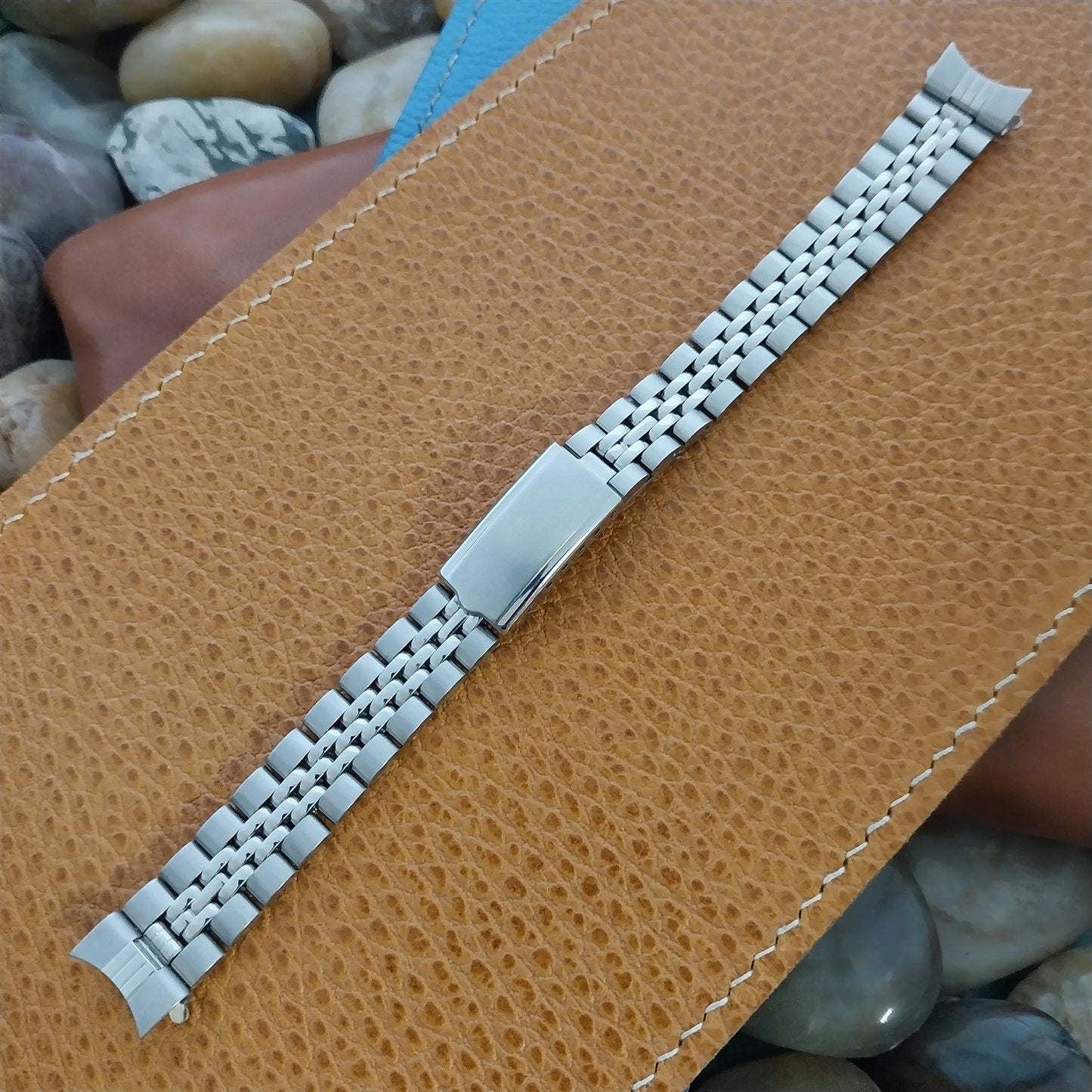 13mm Stainless Steel Beads of Rice Champion Ladies Unused nos Vintage Watch Band