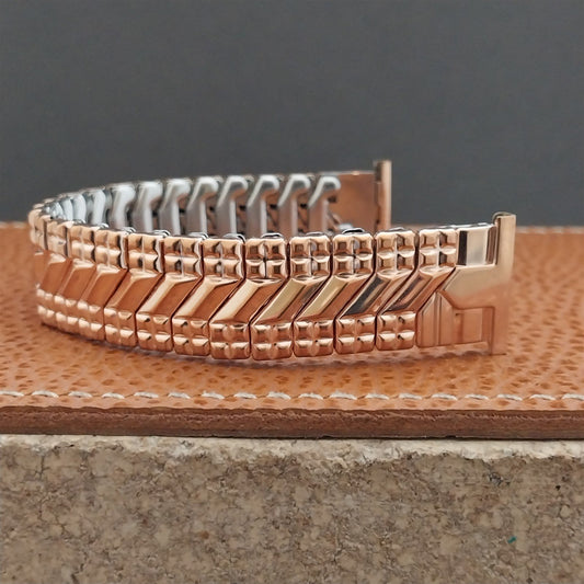 Rose Gold Filled rgp 1940s Morays Classic Stretch Unused nos Vintage Watch Band