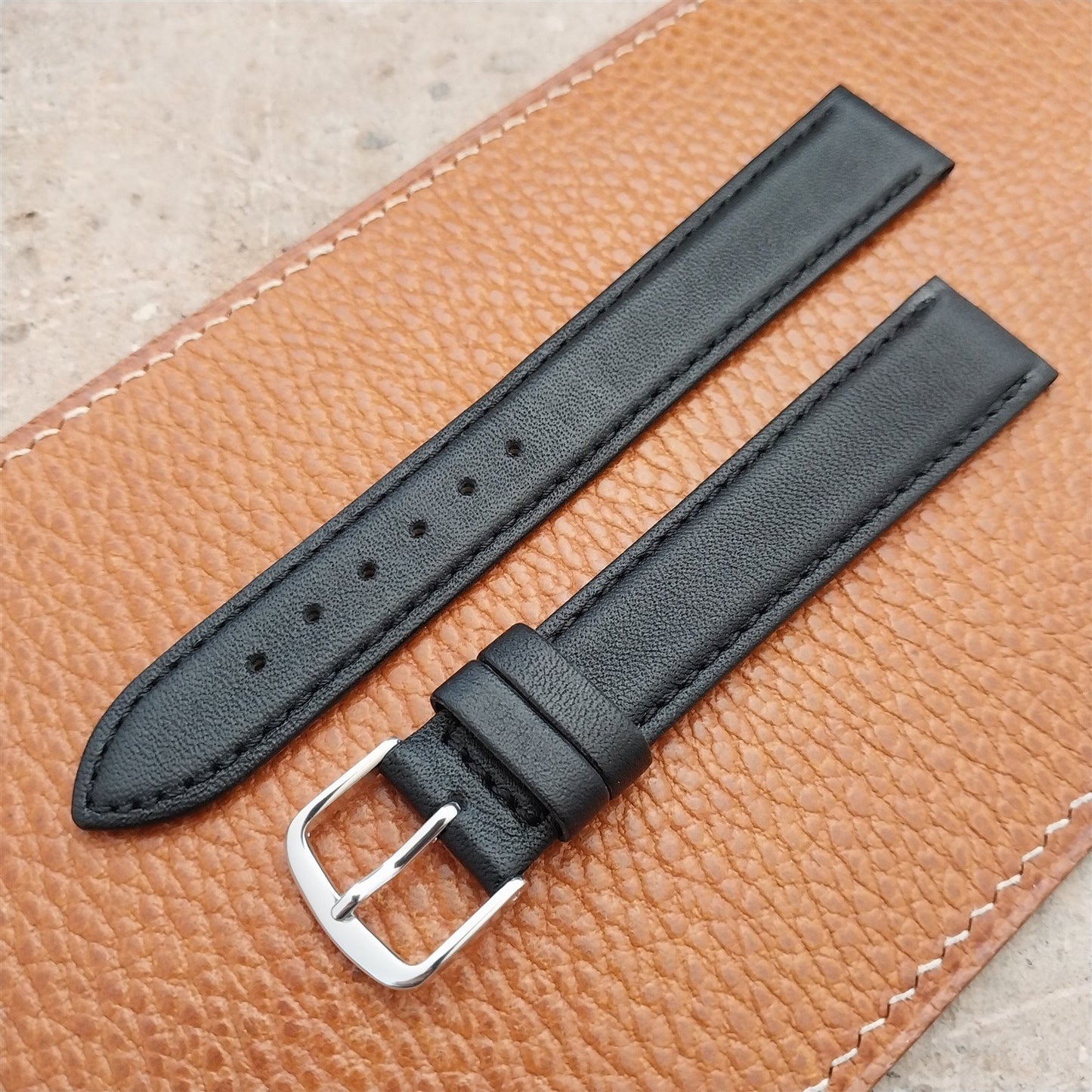 18mm Hadley Roma Long Tapered Padded Calf 18/16 Unused Vintage Watch Strap