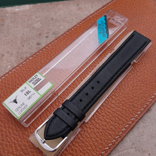 18mm Hadley Roma Long Tapered Padded Calf 18/16 Unused Vintage Watch Strap