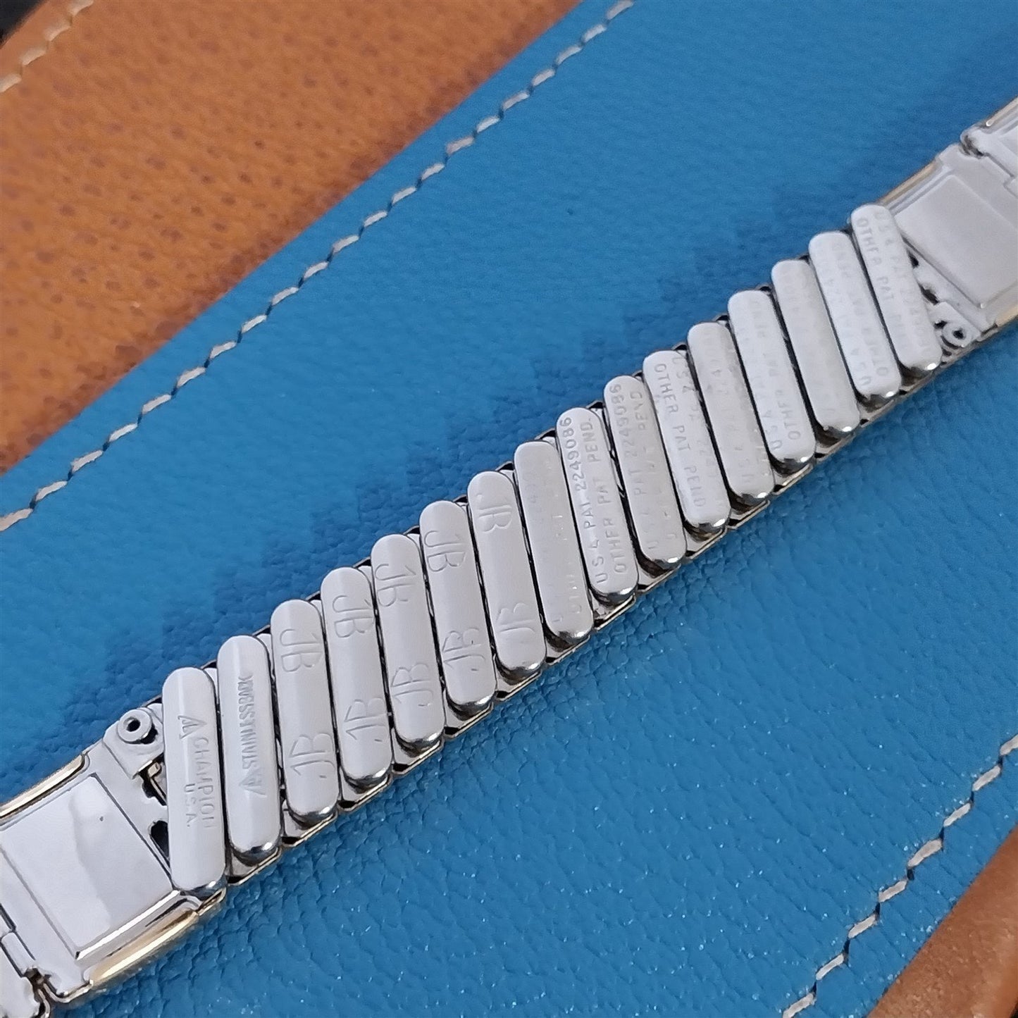 Vintage 5/8" JB Champion Classic Gold-Filled & Lizard Unused 1950s Watch Band