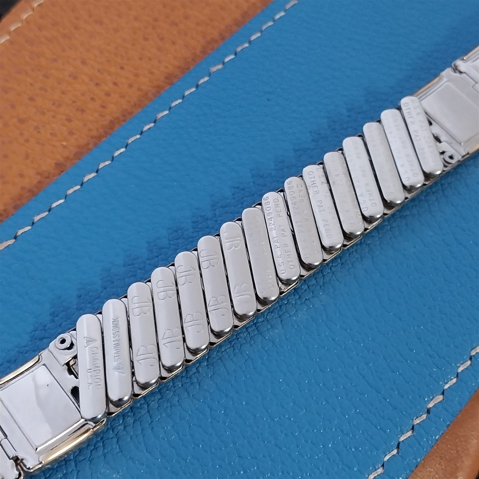 Vintage 5/8" JB Champion Classic Gold-Filled & Lizard Unused 1950s Watch Band