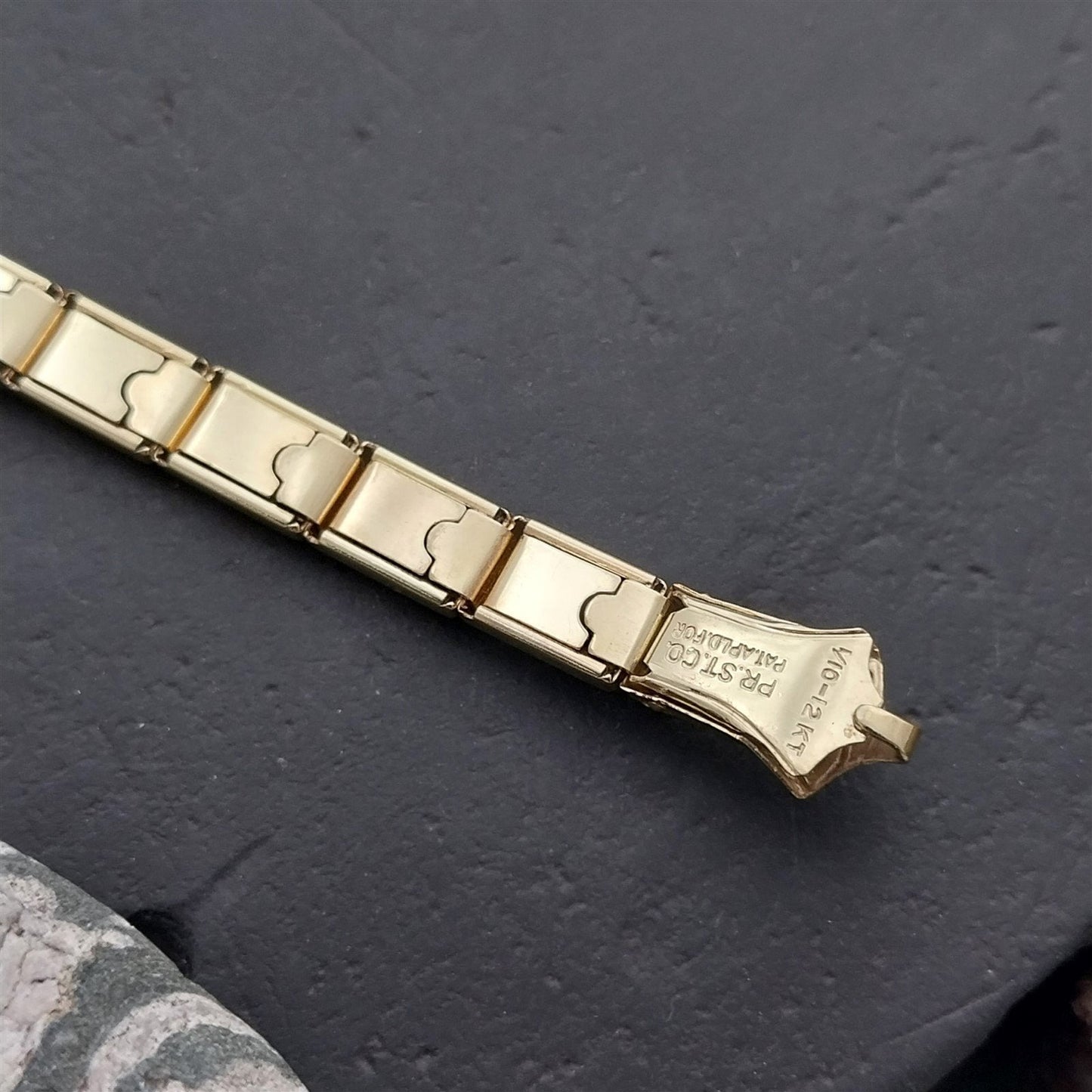 1910s-1920s 12k Gold-Filled Ladies X-Ls-All Filigree Unused Antique Watch Band