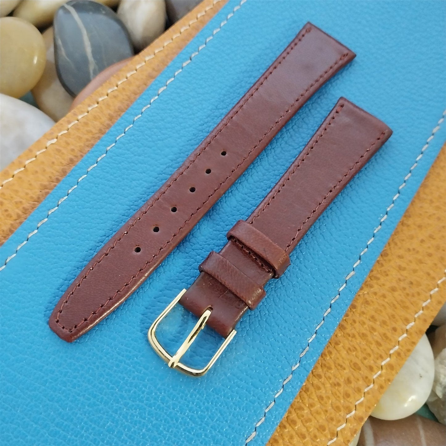 18mm Hadley Roma Burgundy Tapered 18/14 Leather Unused Vintage Watch Band