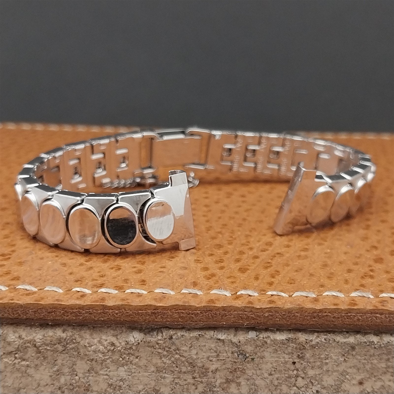 1/2" White Gold-Filled MCM JB Champion Ladies Unused 1950s Vintage Watch Band