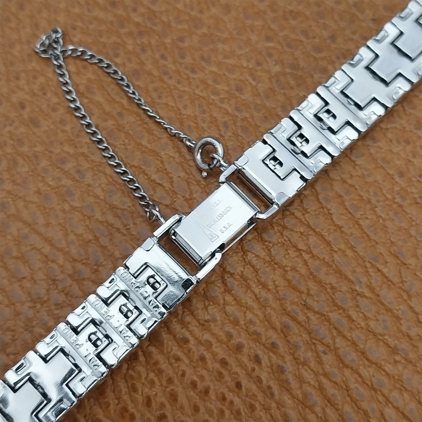 1/2" White Gold-Filled MCM JB Champion Ladies Unused 1950s Vintage Watch Band