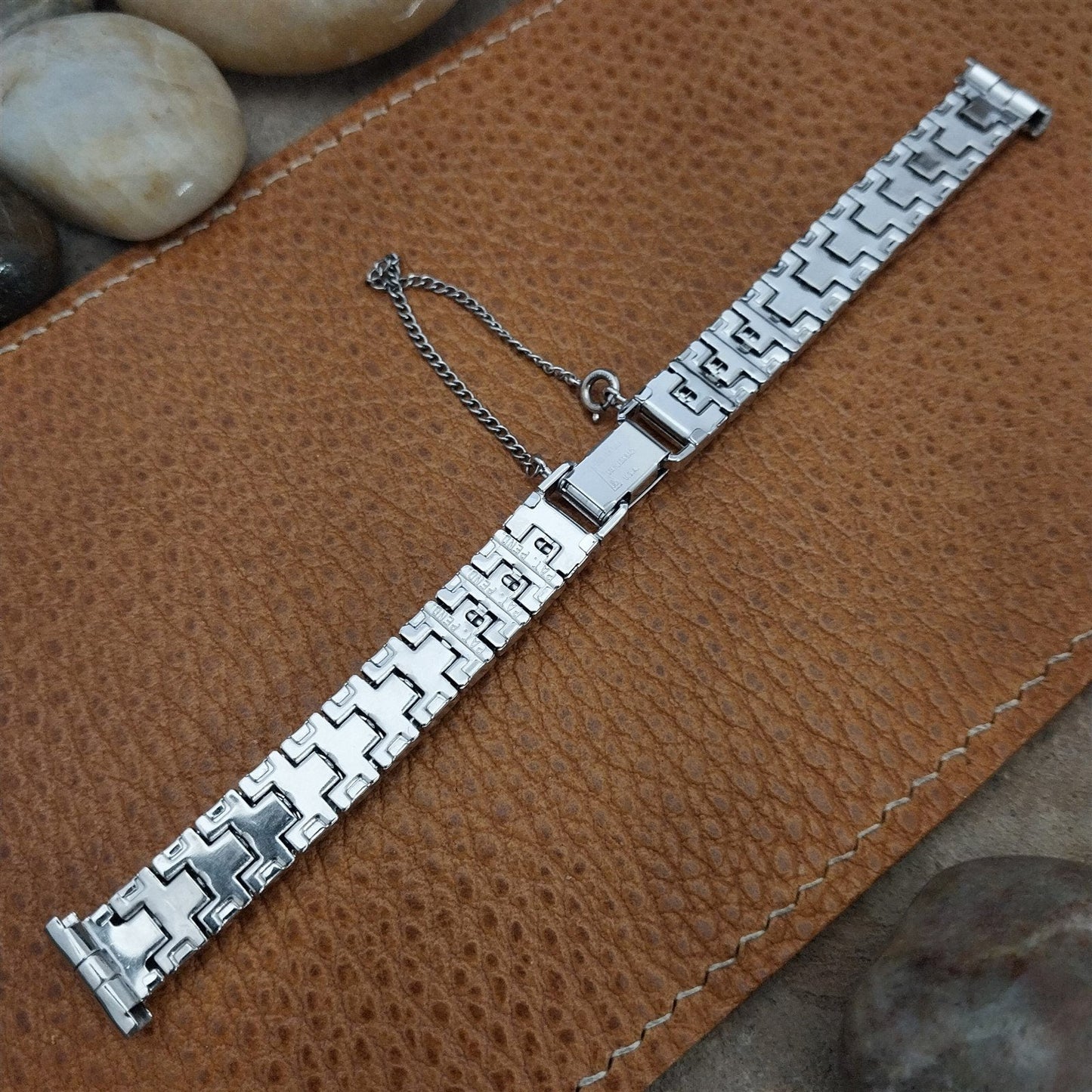 1/2" White Gold-Filled MCM JB Champion Ladies Unused 1950s Vintage Watch Band