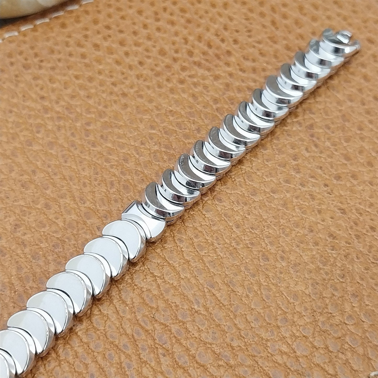 White Gold-Filled Ladies JB Champion Golden Coin Unused 1950s Vintage Watch Band