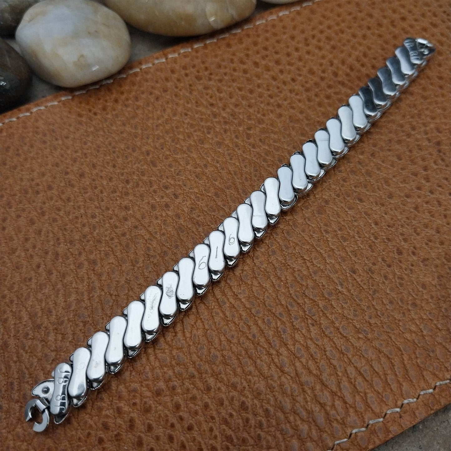 White Gold-Filled Ladies JB Champion Golden Coin Unused 1950s Vintage Watch Band