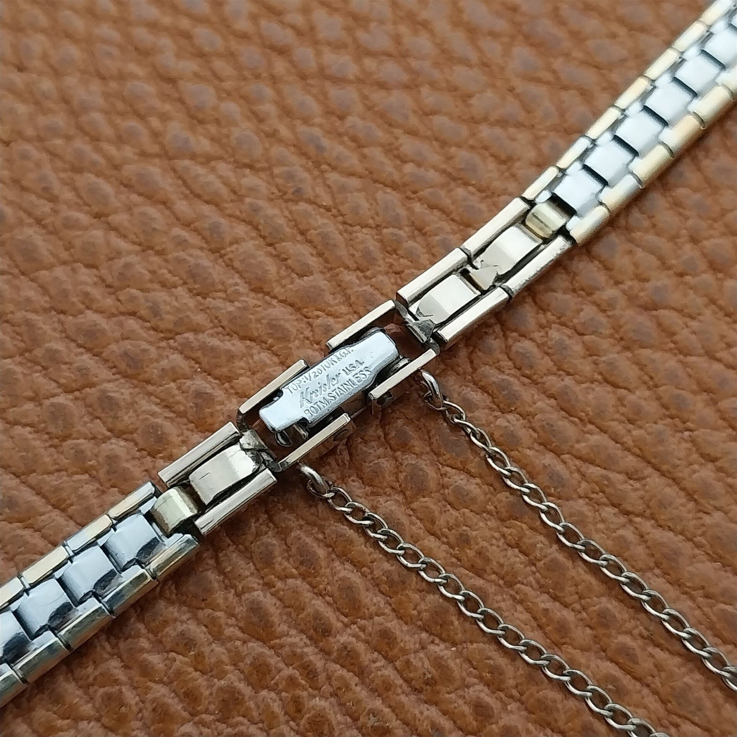 Kreisler Tri-Tone Gold-Filled Single-Lug Unused 1960s Ladies Vintage Watch Band