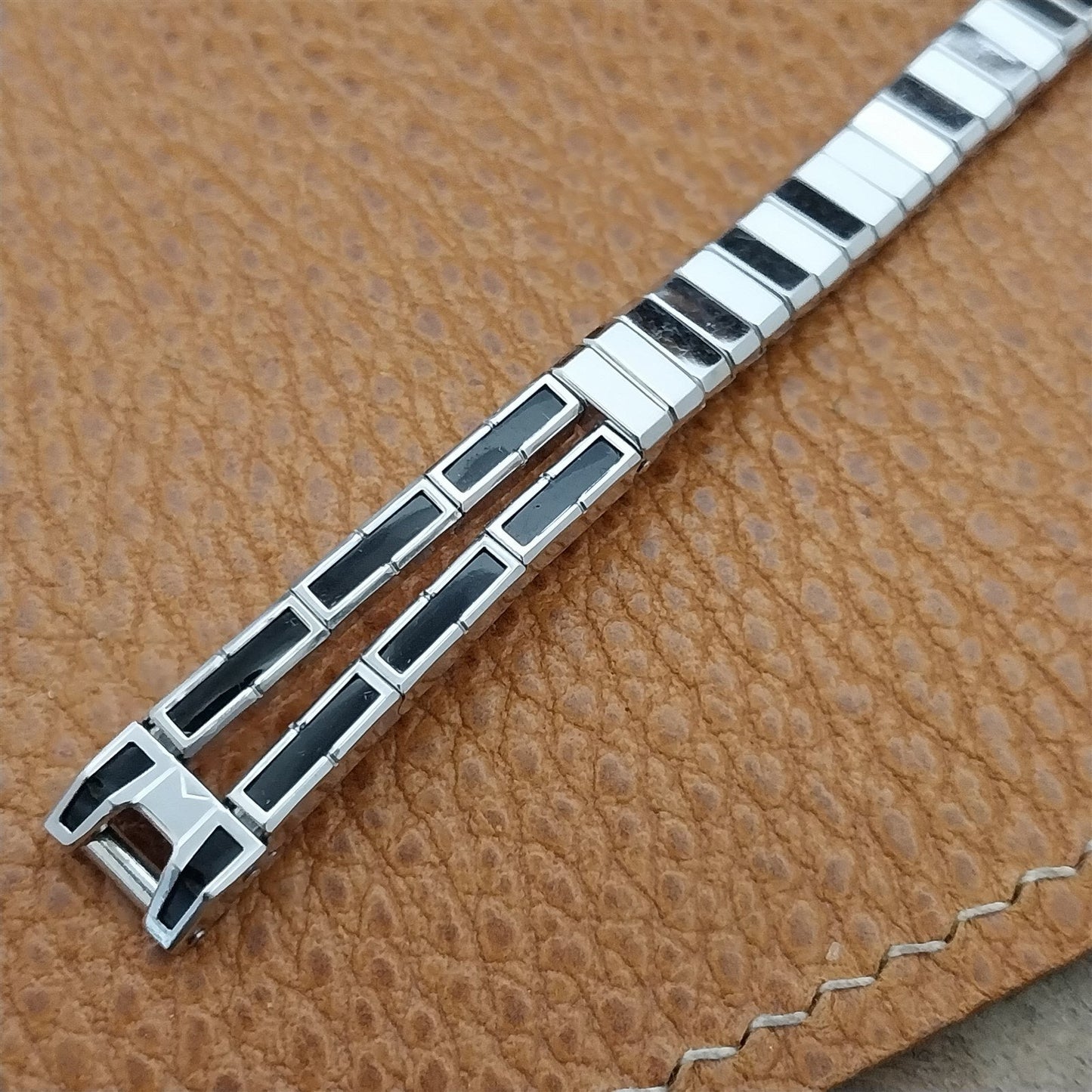 1950s MCM Ladies 12k White Gold-Filled Gemex Unused Vintage Watch Band