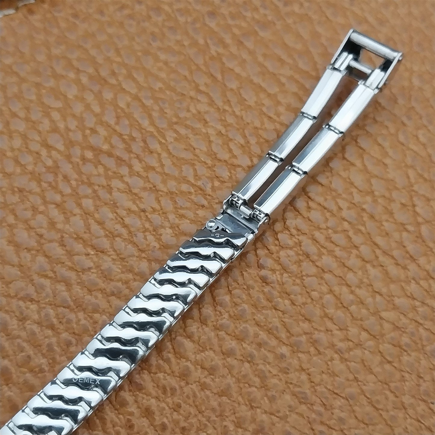 1950s MCM Ladies 12k White Gold-Filled Gemex Unused Vintage Watch Band