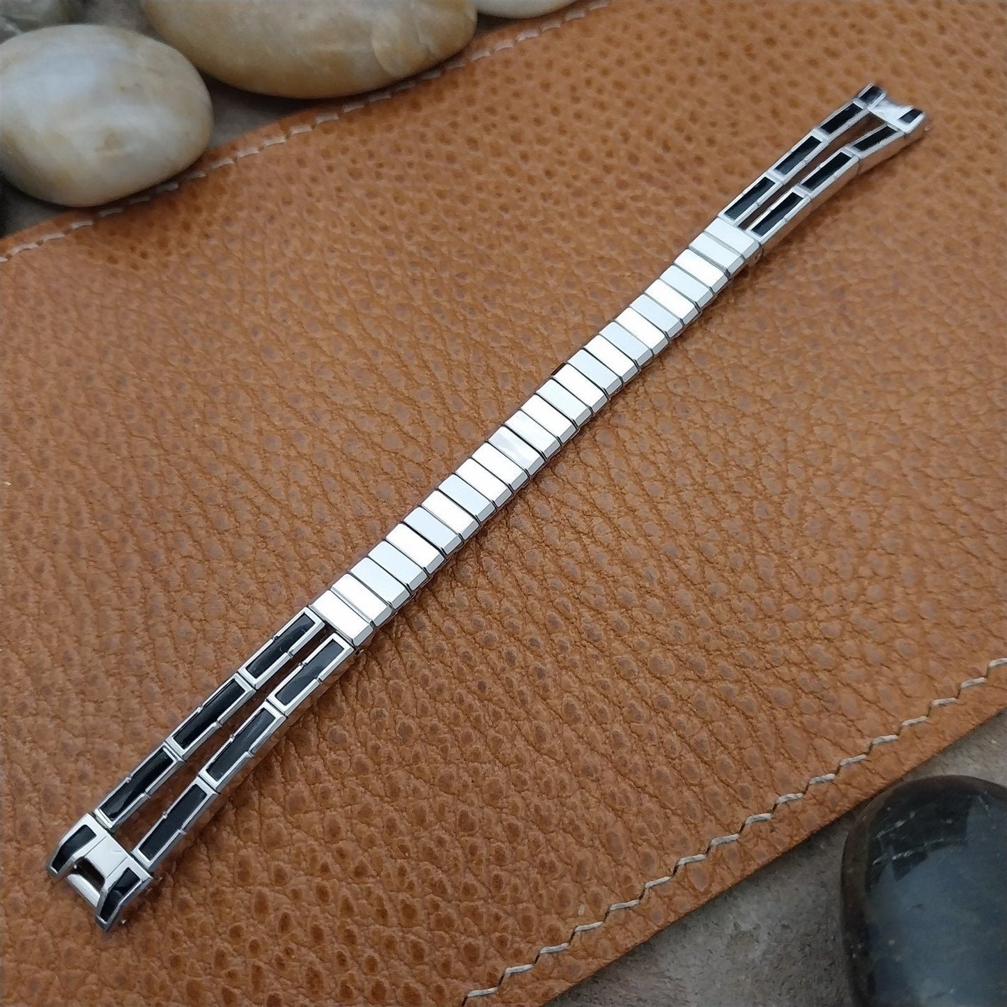 1950s MCM Ladies 12k White Gold-Filled Gemex Unused Vintage Watch Band