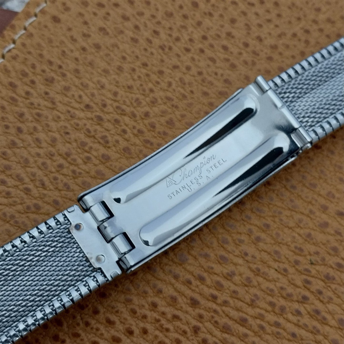 18mm 19mm Bulova Stainless Steel JB Champion 1960s Vintage Watch Band