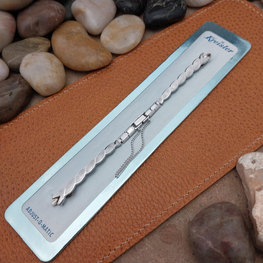 Kreisler 10k White Gold-Filled Unused 1960s Ladies Vintage Cocktail Watch Band