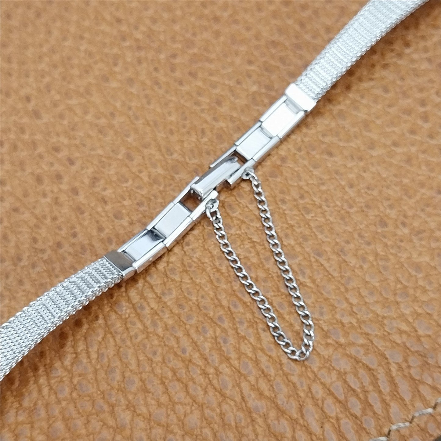 Ladies 10k White Gold-Filled Mesh JB Champion Unused 1960s Vintage Watch Band
