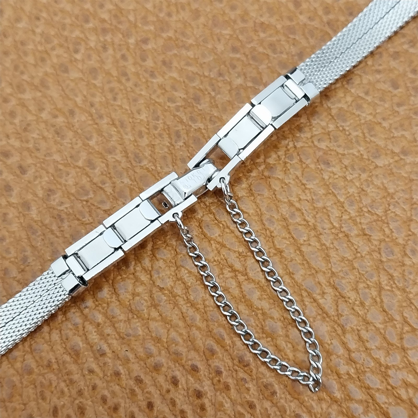 Ladies 10k White Gold-Filled Mesh JB Champion Unused 1960s Vintage Watch Band
