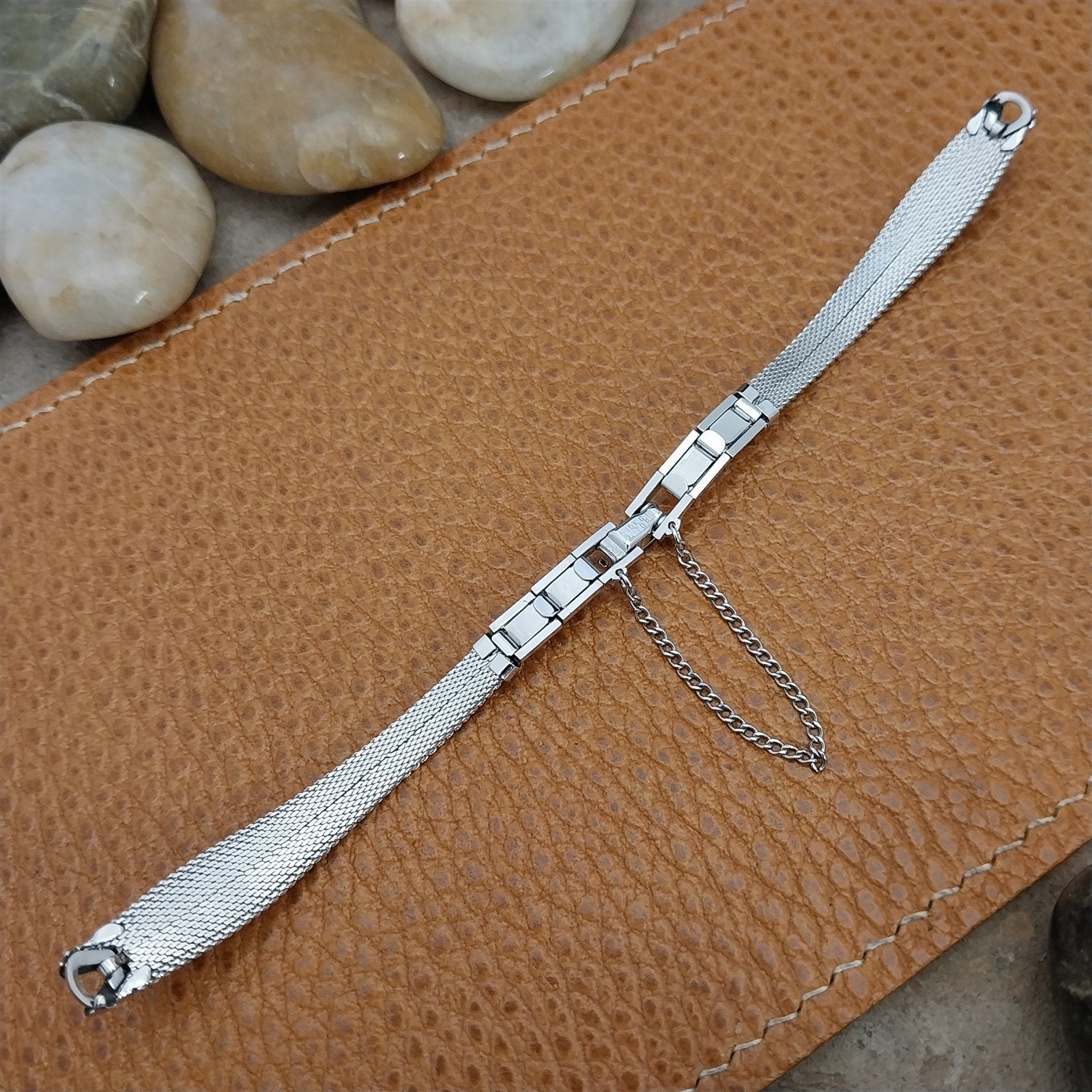 Ladies 10k White Gold-Filled Mesh JB Champion Unused 1960s Vintage Watch Band