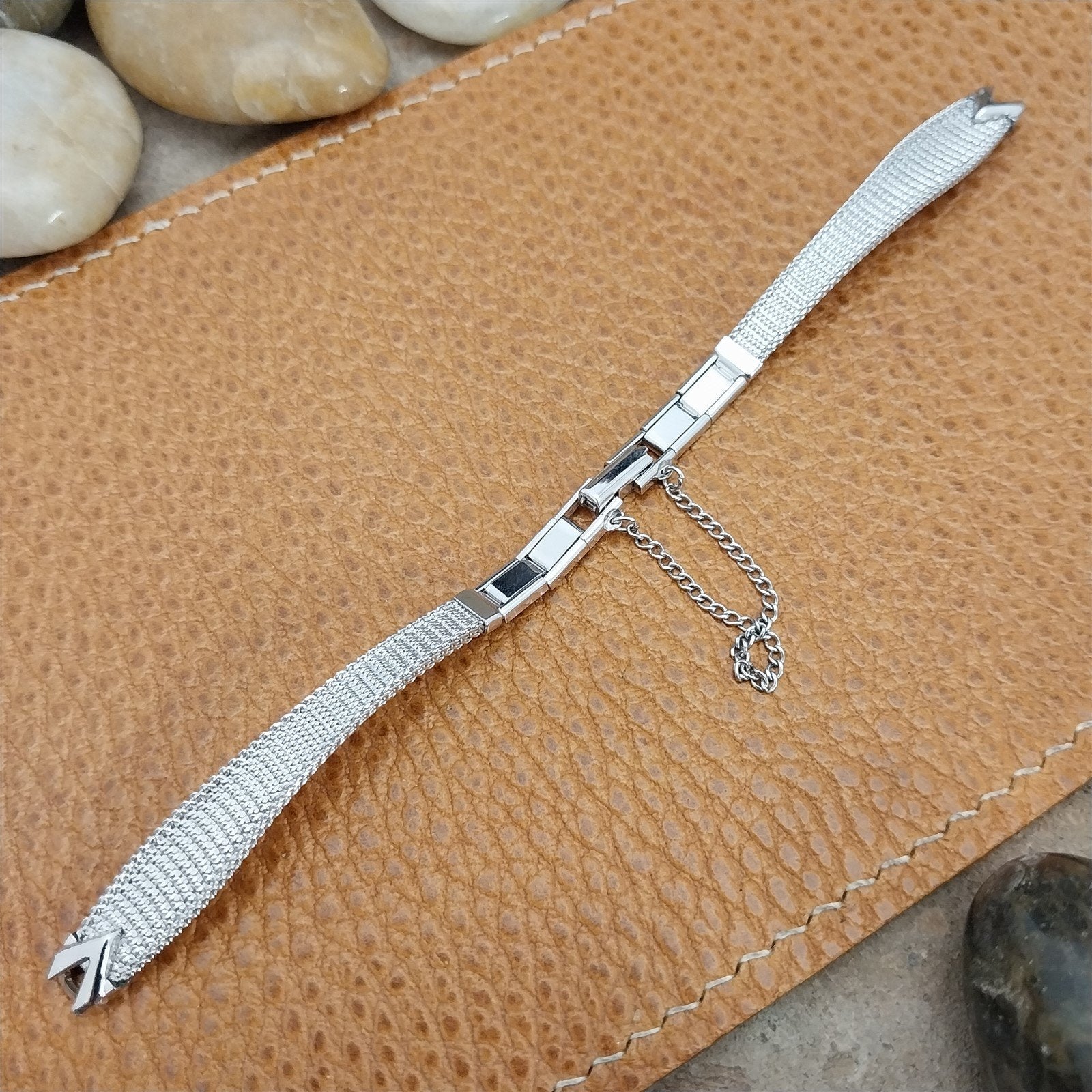 Ladies 10k White Gold-Filled Mesh JB Champion Unused 1960s Vintage Watch Band