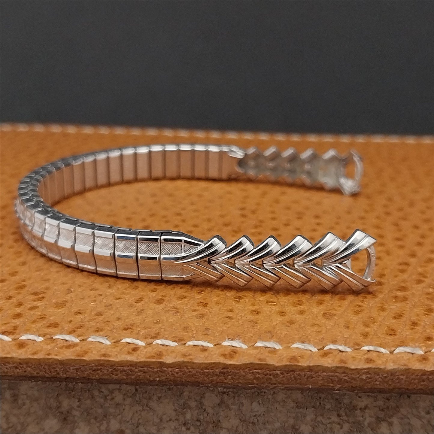 Ladies 10K White Gold-Fill Speidel Golden Harvest Unused Vintage Watch Band