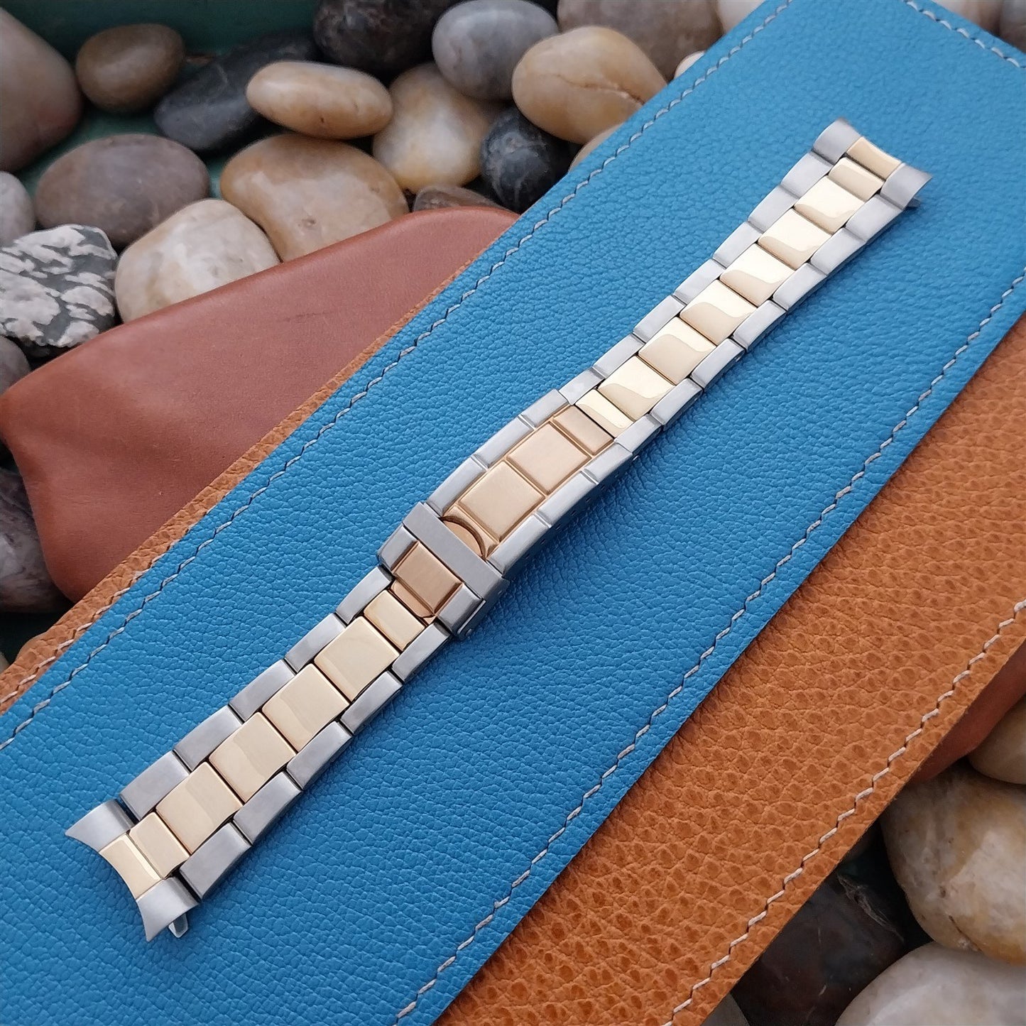 20mm Stainless Steel & Gold-Tone Dual-Tone Speidel Unused Watch Band