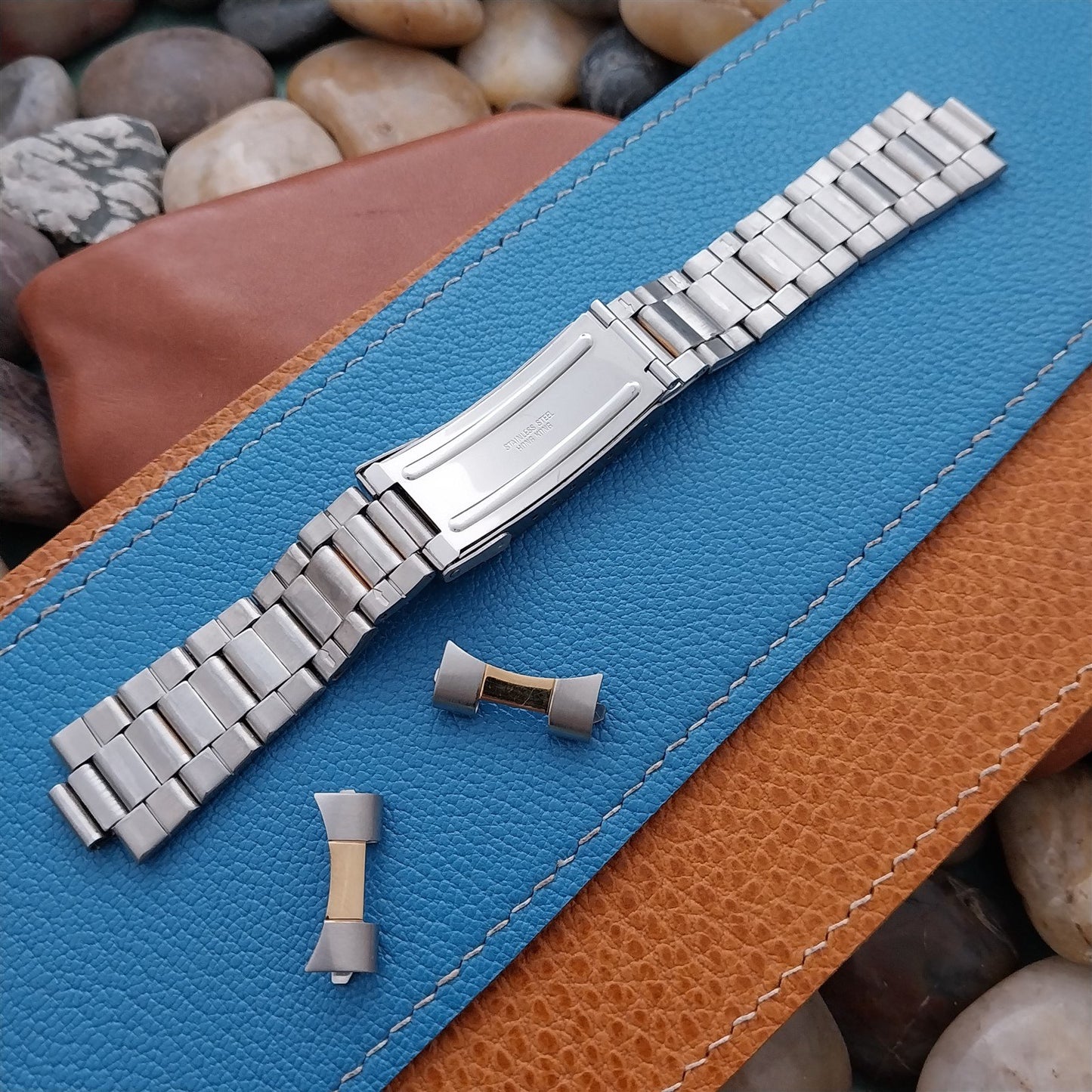 20mm Stainless Steel & Gold-Tone Dual-Tone Speidel Unused Watch Band