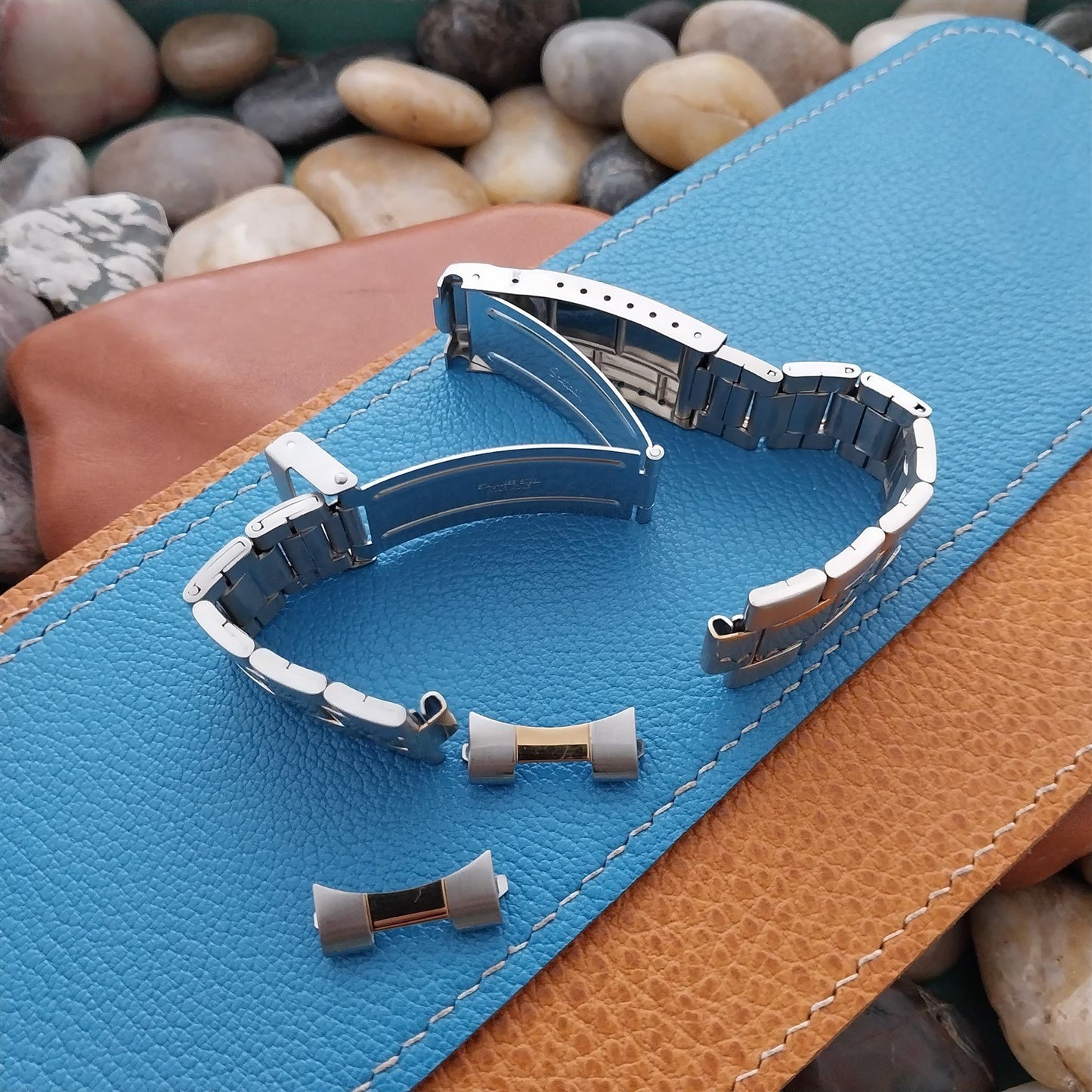 20mm Stainless Steel & Gold-Tone Dual-Tone Speidel Unused Watch Band