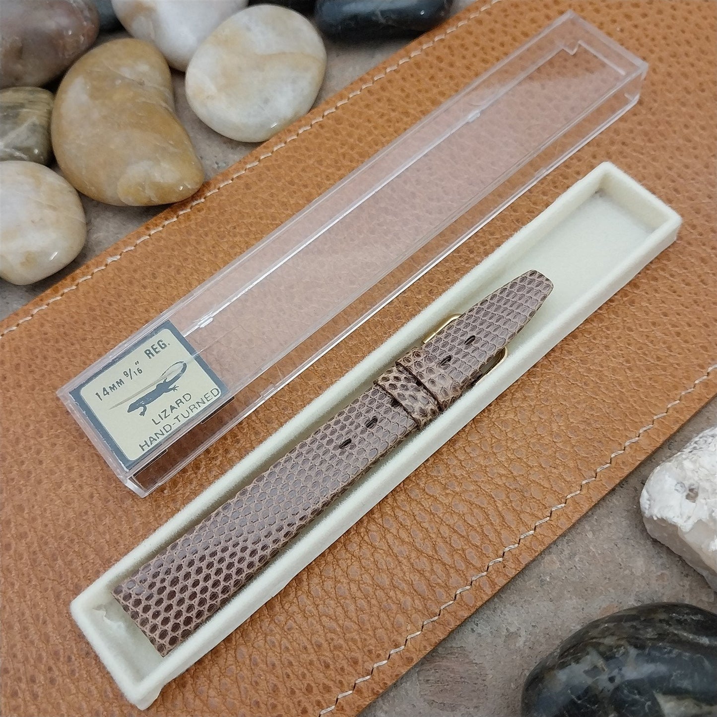 14mm Lizard Ladies Tapered Kalbe France Unused Vintage Watch Band