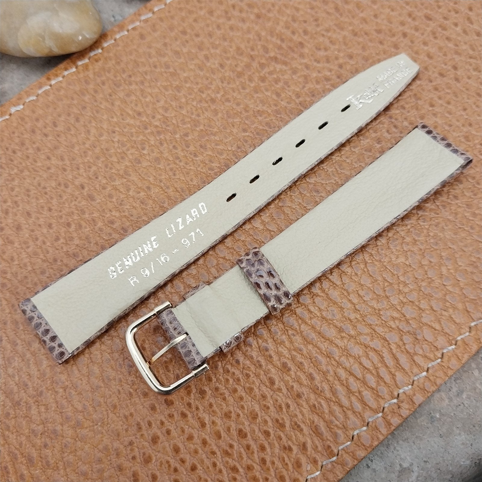 14mm Lizard Ladies Tapered Kalbe France Unused Vintage Watch Band