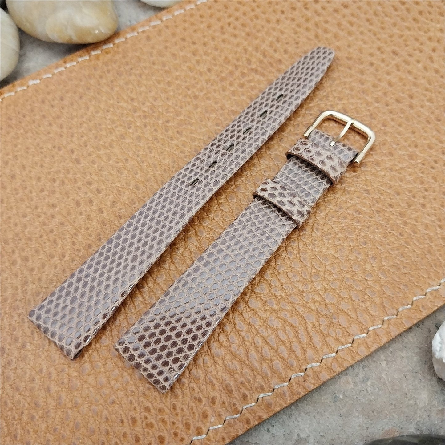 14mm Lizard Ladies Tapered Kalbe France Unused Vintage Watch Band