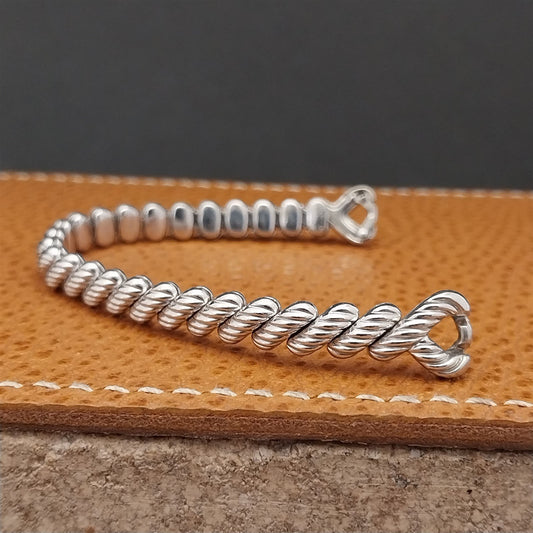 Ladies Speidel Golden Chord 10k White Gold-Filled Unused 50s Vintage Watch Band