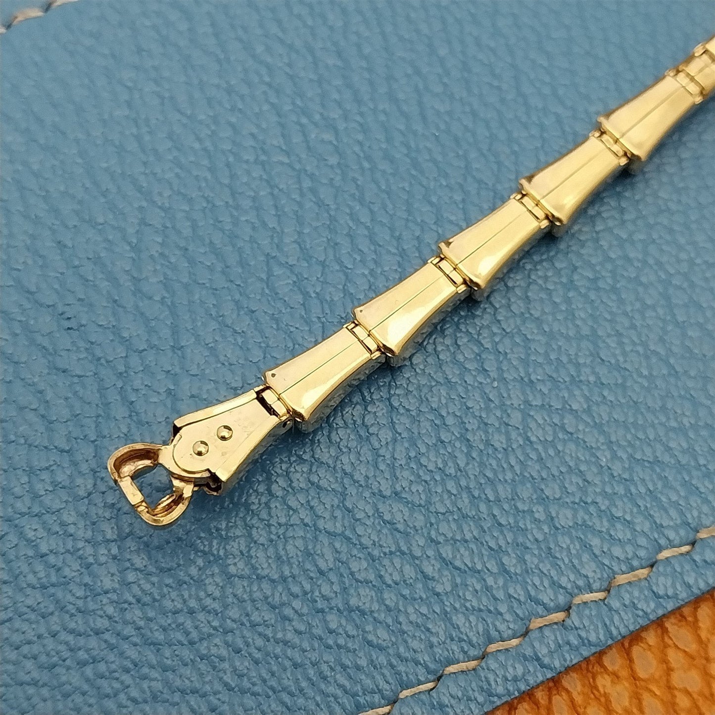 Vintage Yellow Gold-Fill Ladies Gemex Expansion 1950s Unused Cocktail Watch Band