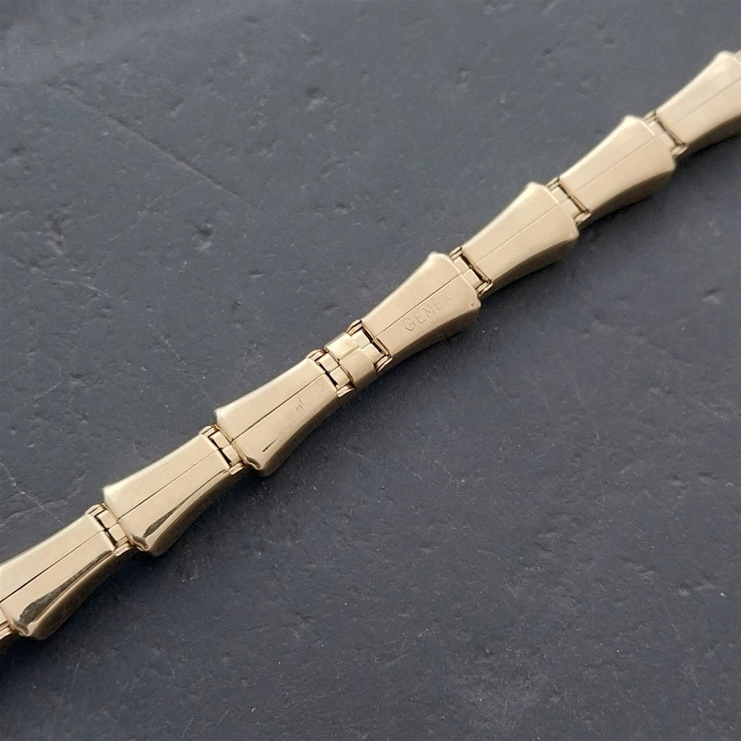 12k Yellow Gold-Filled Ladies Gemex Expansion 1950s Unused Vintage Watch Band