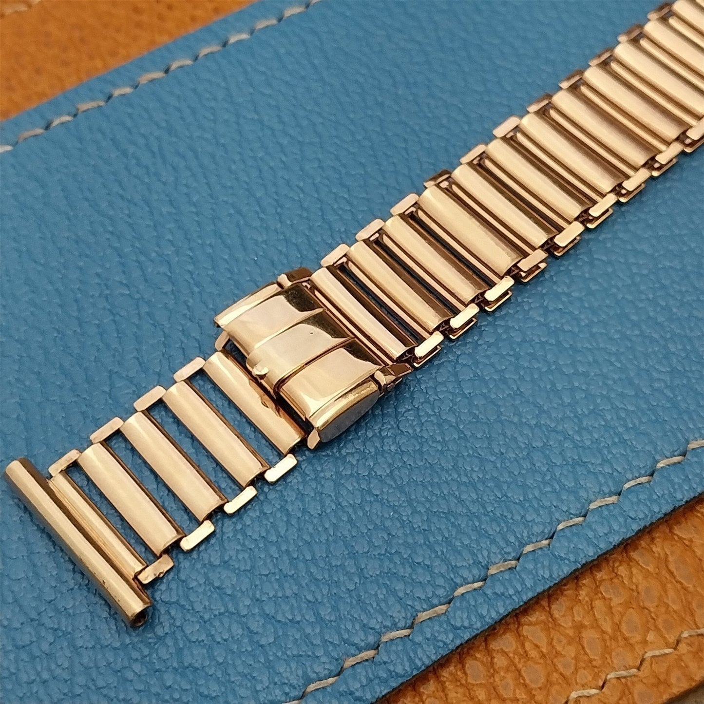 Marvel Bonklip Bamboo Ladder 12k Rose Gold-Fill 1940s Unused Vintage Watch Band