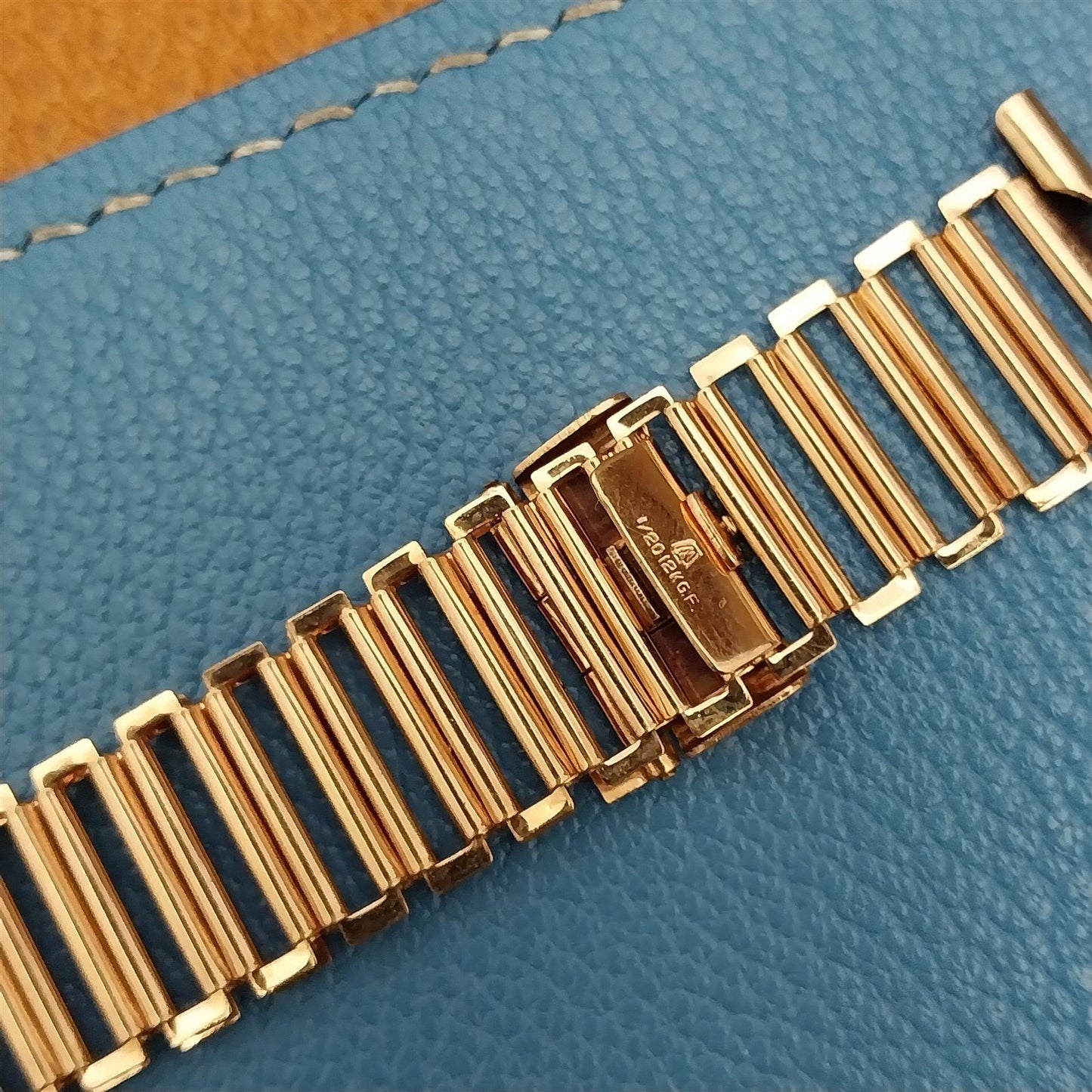 Marvel Bonklip Bamboo Ladder 12k Rose Gold-Fill 1940s Unused Vintage Watch Band