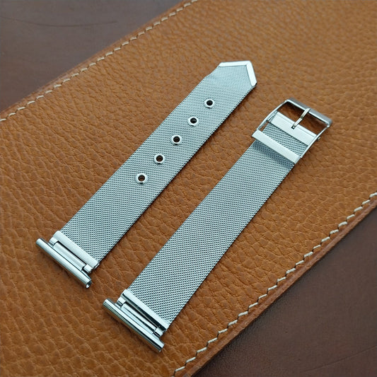 20mm 19mm 18mm Stainless Steel Mesh 1970s German Unused Vintage Watch Band