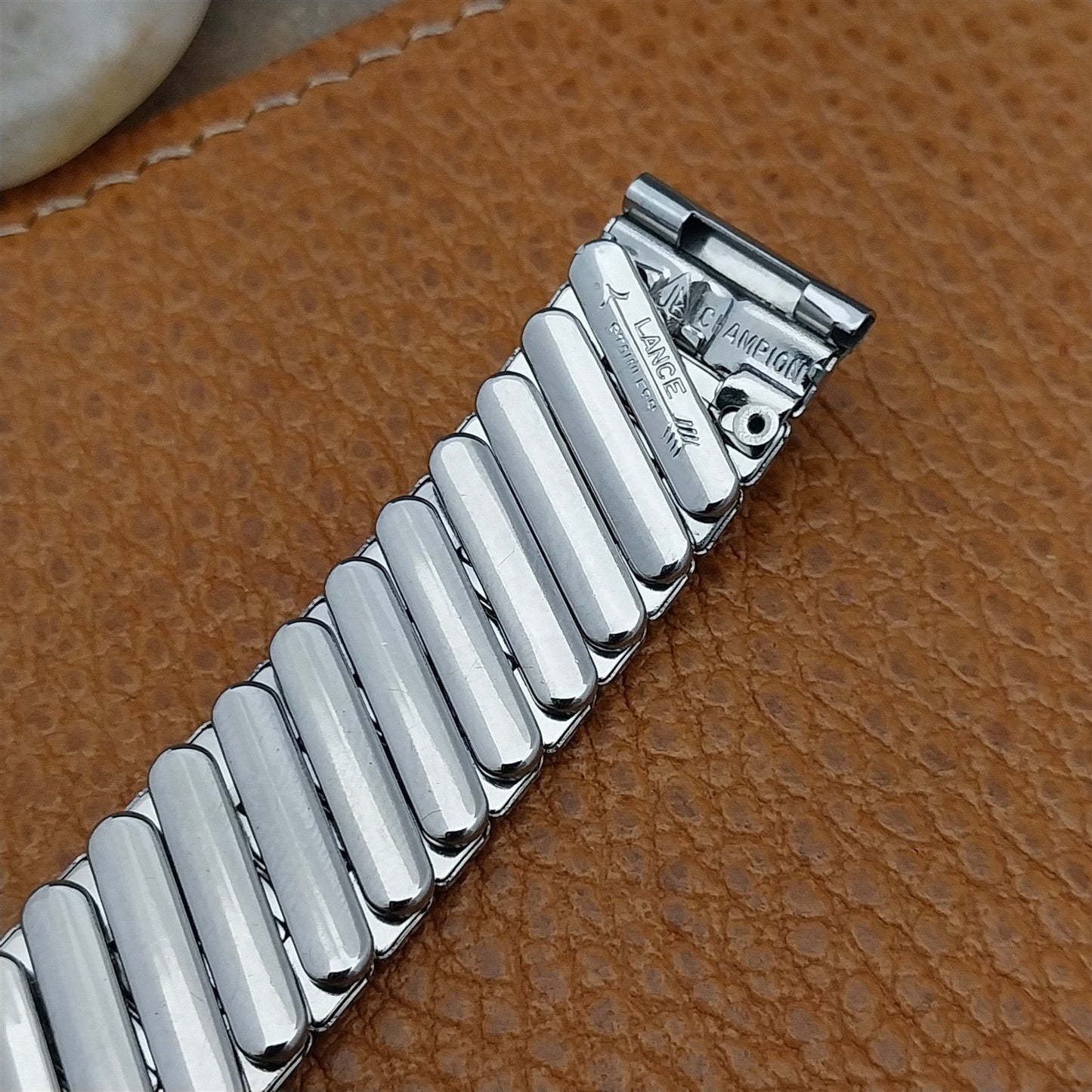 5/8" JB Champion Stainless Steel & Lizard Unused MCM 1950s Vintage Watch Band