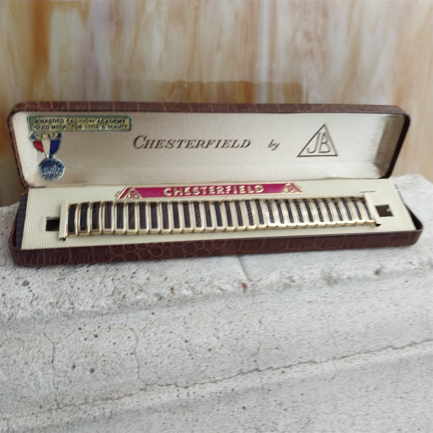 JB Champion Chesterfield Gold-Filled& Lizard Unused 1950s nos Vintage Watch Band