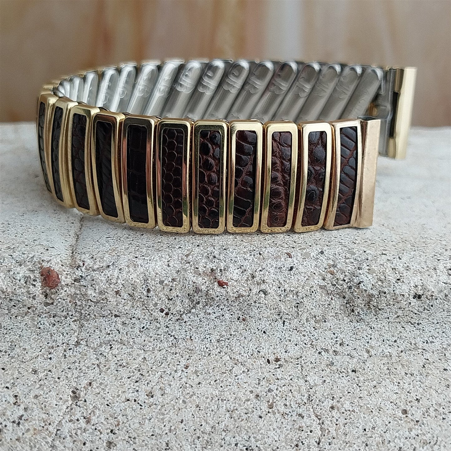 JB Champion Chesterfield Gold-Filled& Lizard Unused 1950s nos Vintage Watch Band