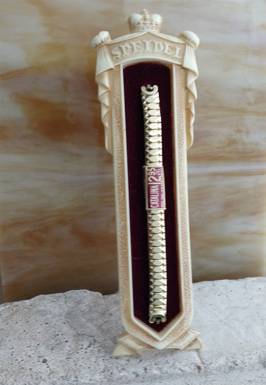 Ladies 10k Yellow Gold-Filled Speidel Catalina 1950s Unused Vintage Watch Band