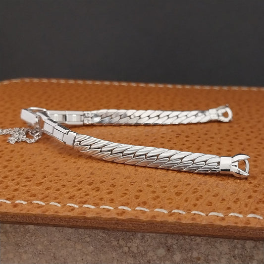 Ladies White Gold-Filled Speidel Golden Petals Unused 1960s Vintage Watch Band