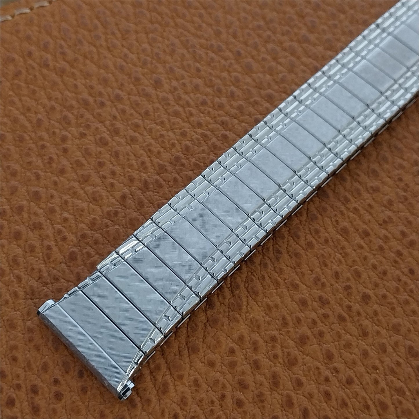 1962 White Gold Filled Speidel Focus 18mm-19mm nos Unused Vintage Watch Band